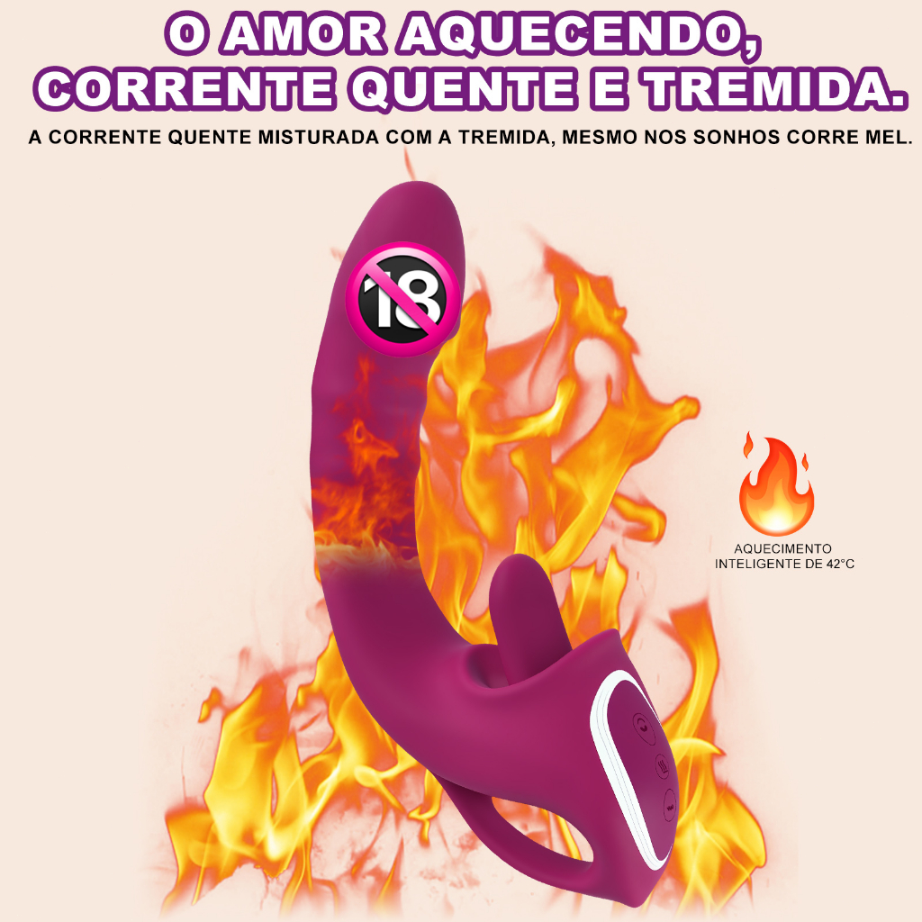 Vibrador Rabbit Recarregável Língua LANÇAMENTO Para Mulheres Estimulador de Clitóris Ponto G