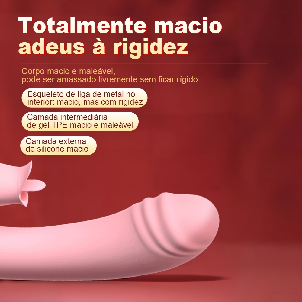 Vibrador G-Spot Recarregável com Estimulador de Clitóris – 10 Modos de Vibração