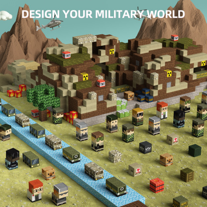 Magcombo Magnetic Blocks Army Toys