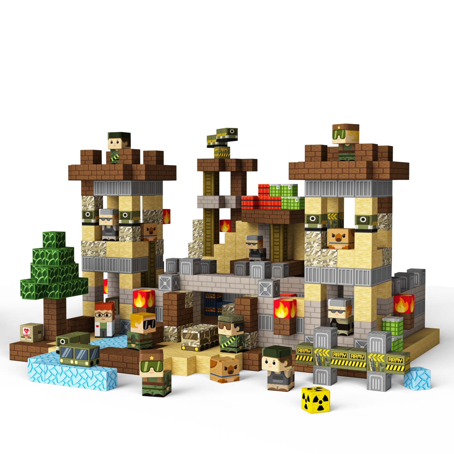 Magcombo Magnetic Blocks Army Toys