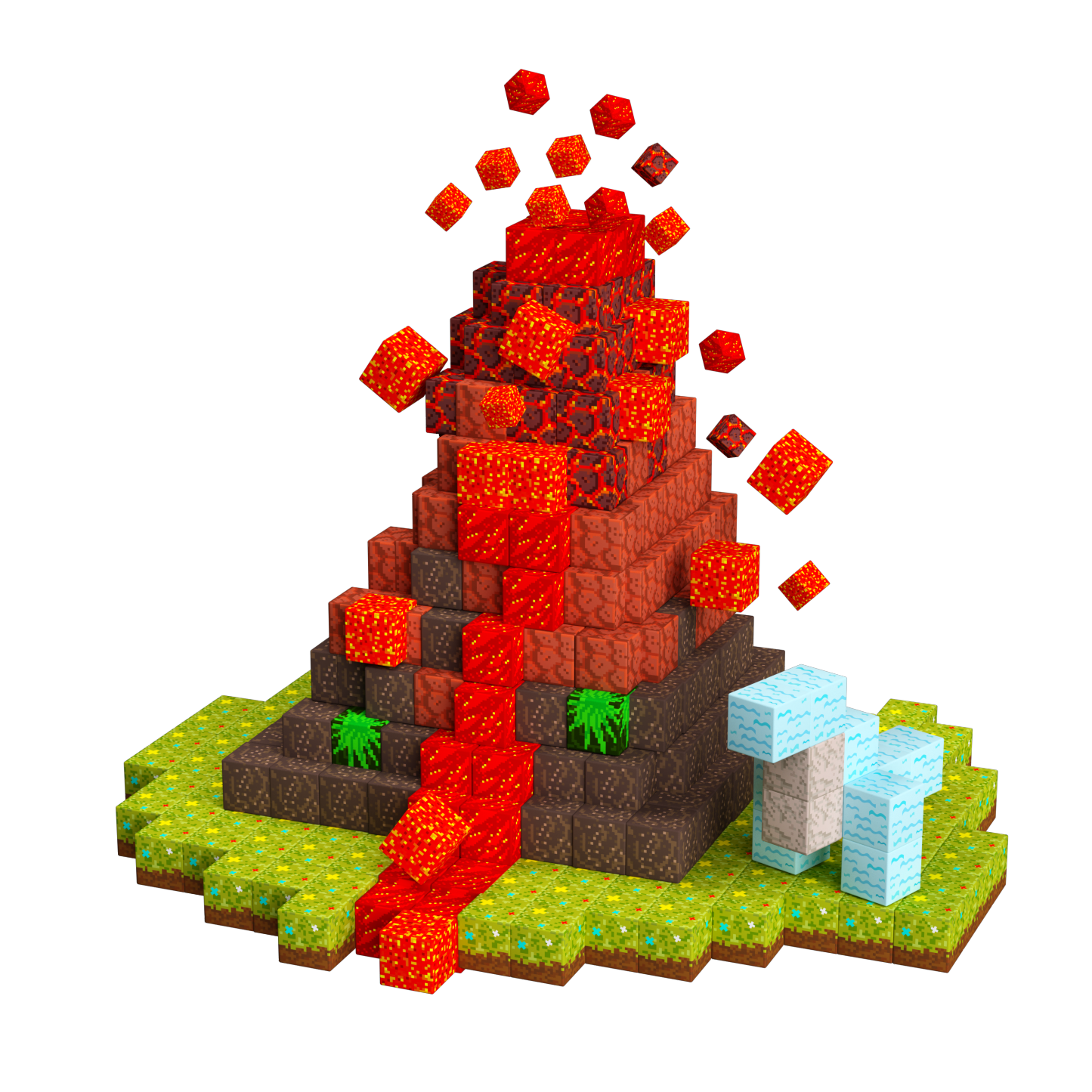 MagWonder Magnetic Blocks Magnet Building Toys - Volcano