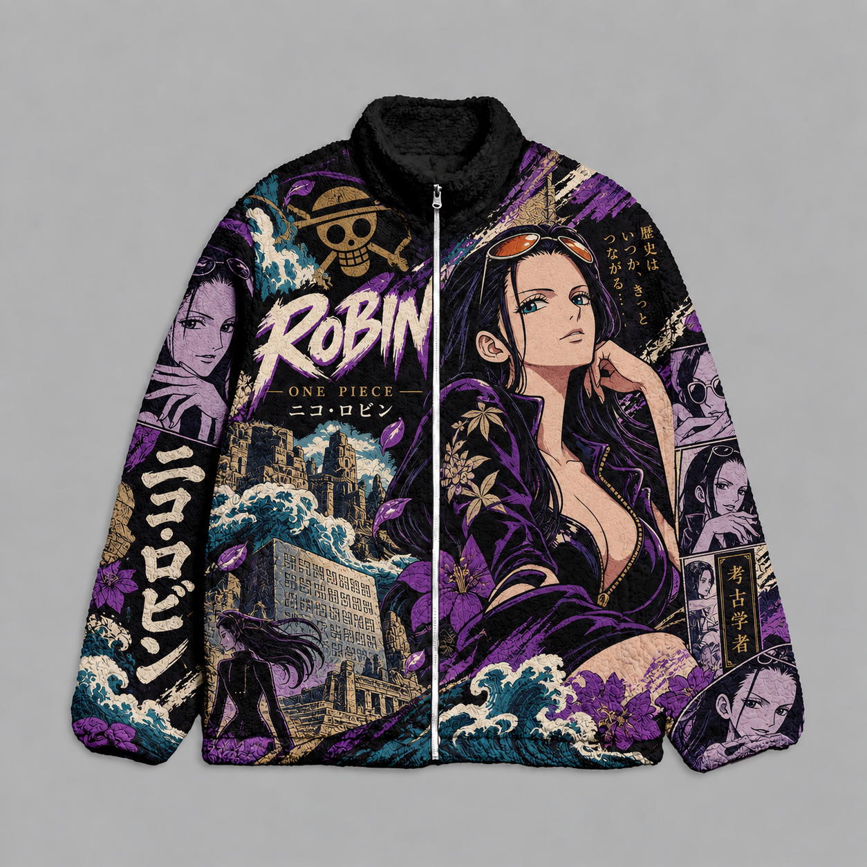 One Piece Robin Sherpa Jacket | Anime