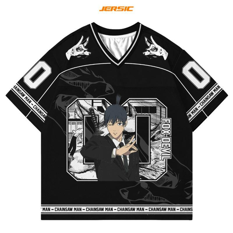 Chainsaw man Anime Football Jersey