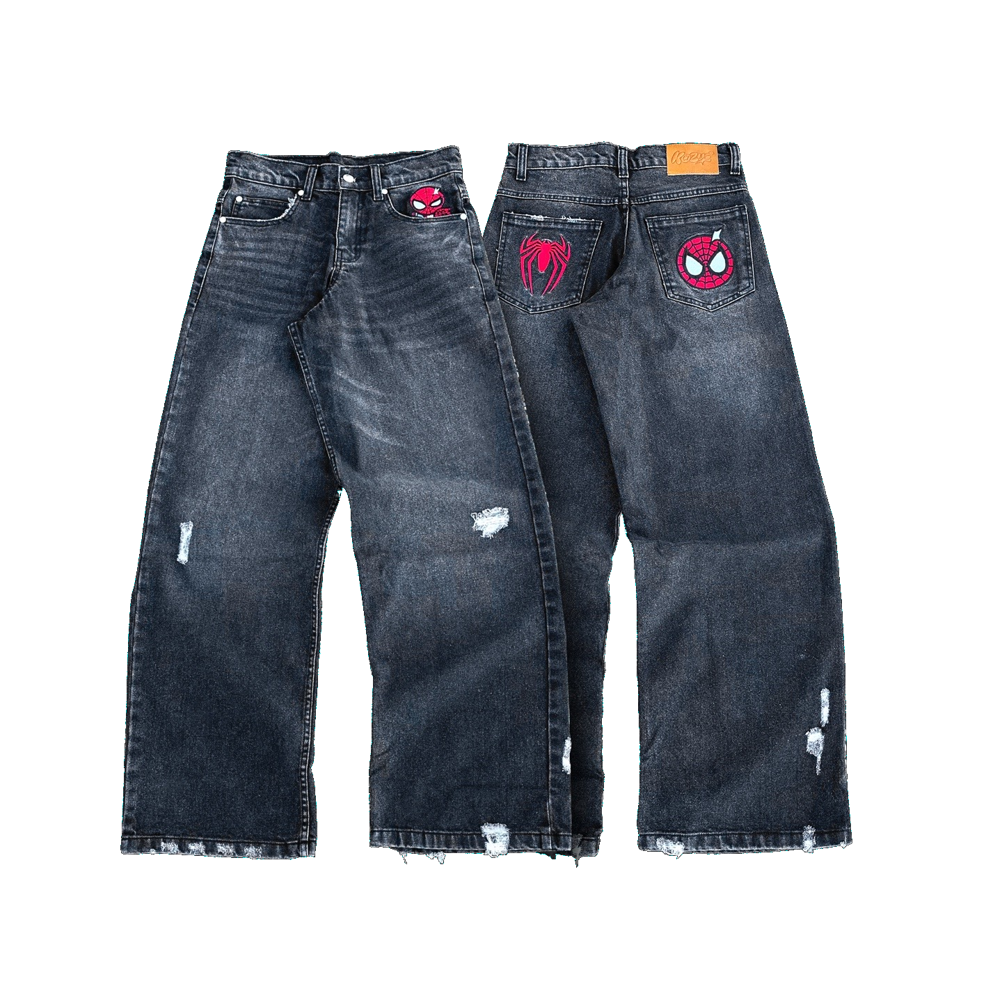 Spiderman Embroidery Jeans