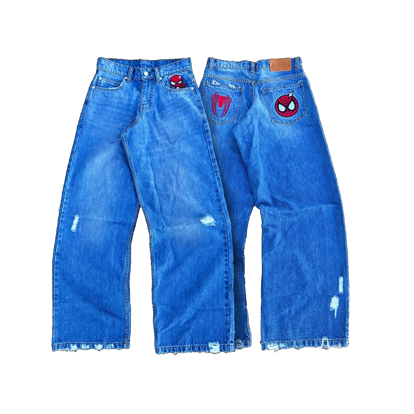 Spiderman Embroidery Jeans