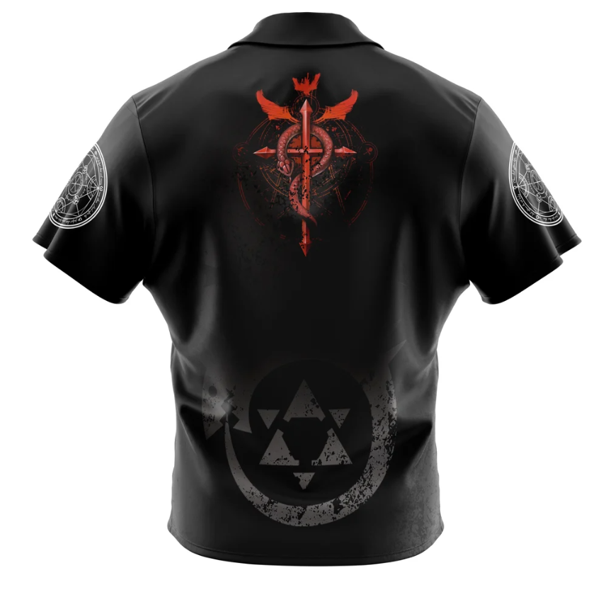 Edward Elric V2 Fullmetal Alchemist Button Up Hawaiian Shirt