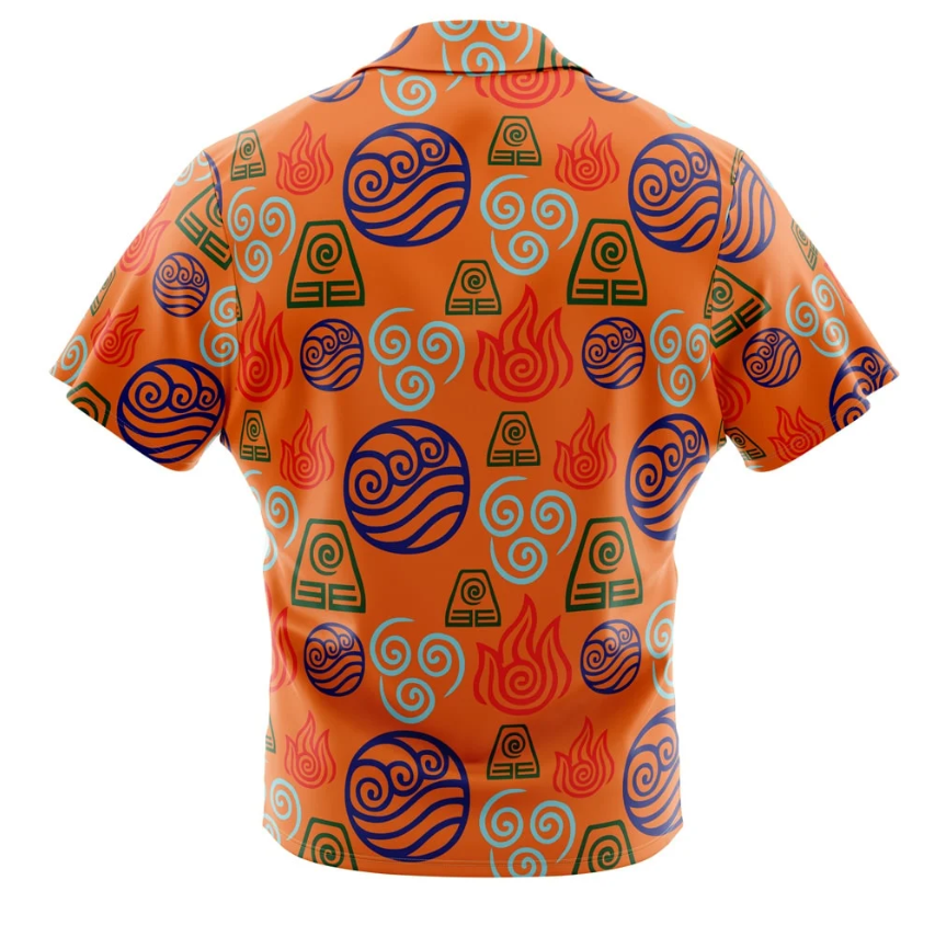 Bending Elements Avatar The Last Airbender Button Up Hawaiian Shirt