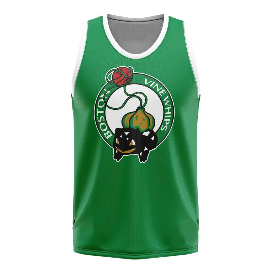 Boston Vine Whips Bulbasaur Pokemon | Basketball Tanktop Jersey