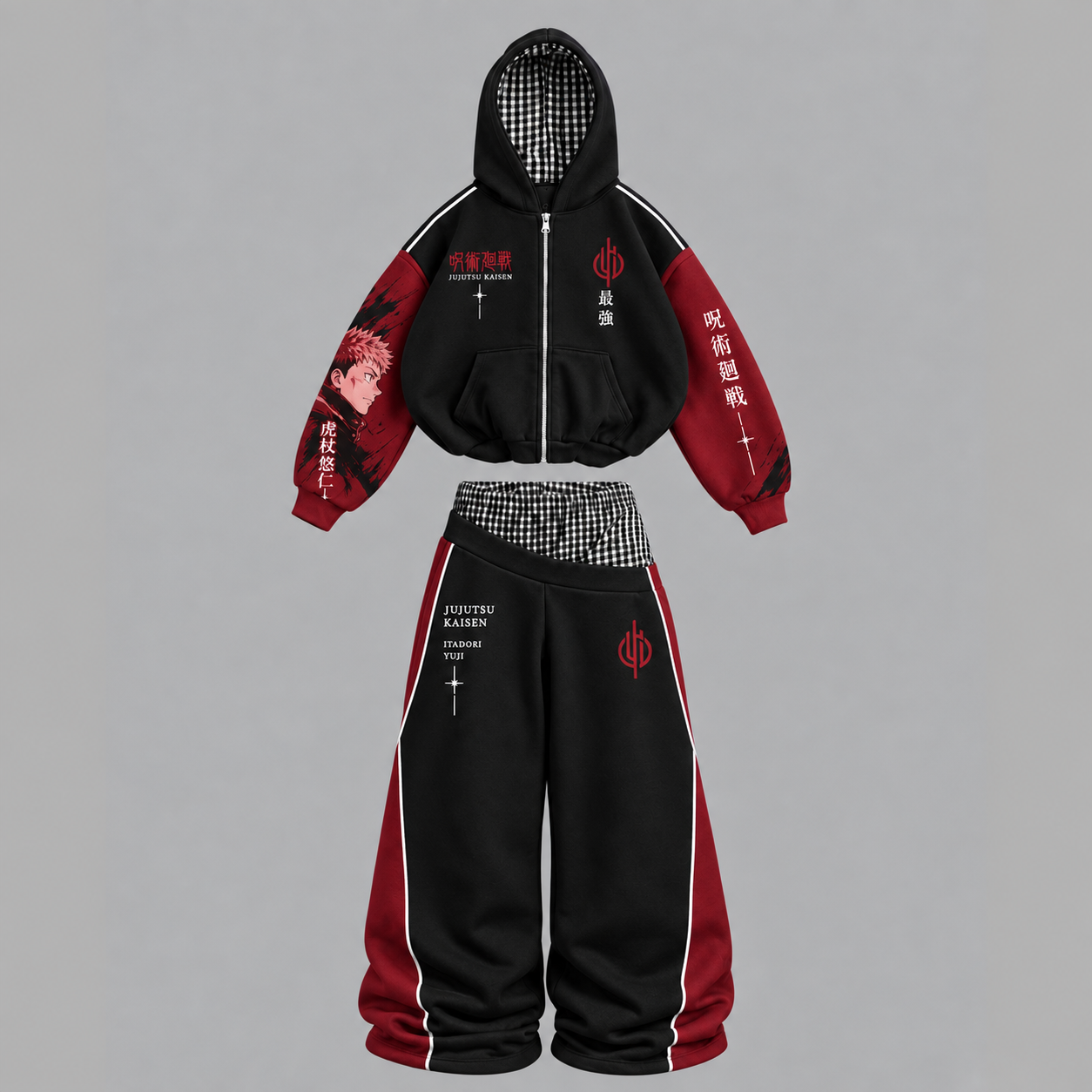 Jujutsu Kaisen Hoodie & Wide-Leg Pants Set