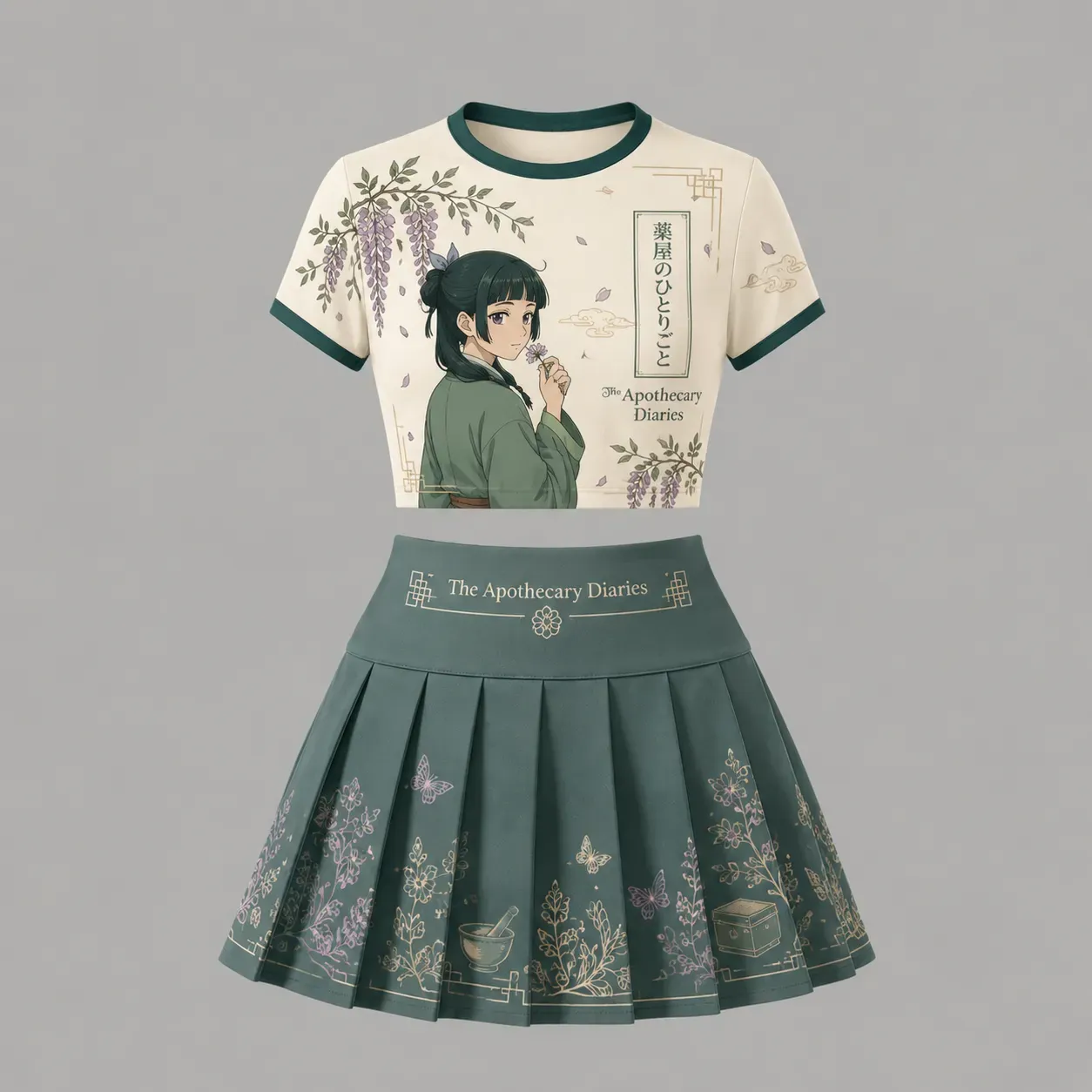 Women's Anime-Two Piece Skirt Set For Women
