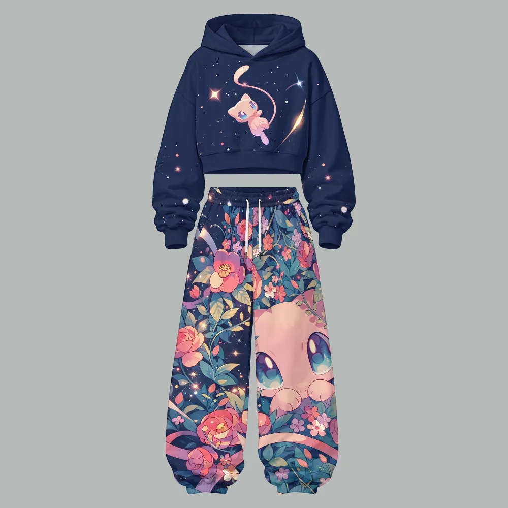 Women's Anime-Hoodie and Sweatpants Two-Piece Set❄️