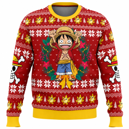 Monkey D Luffy Christmas One Piece Ugly Christmas Sweater