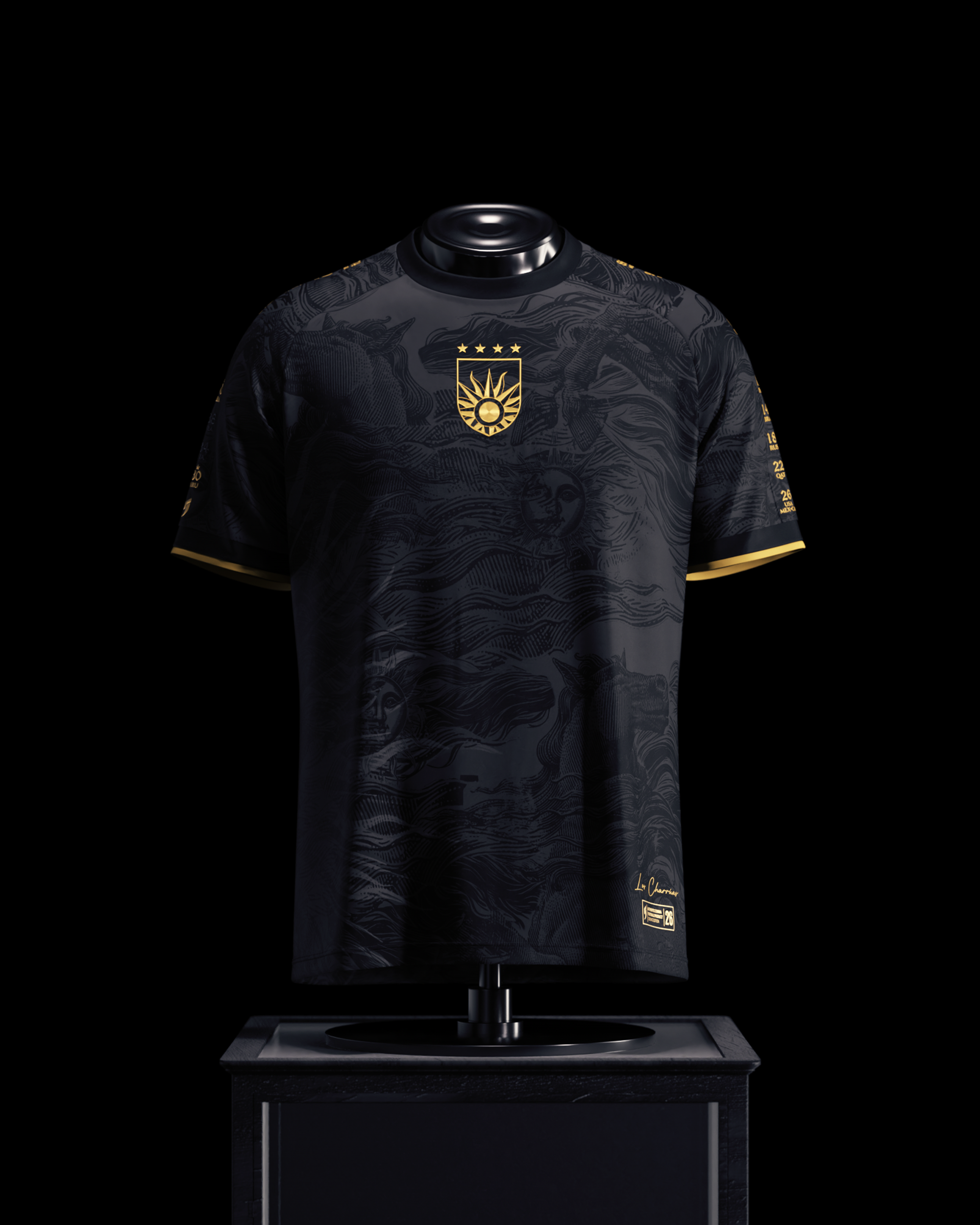 Uruguay Heritage Jersey (2026WC Edition) - Black