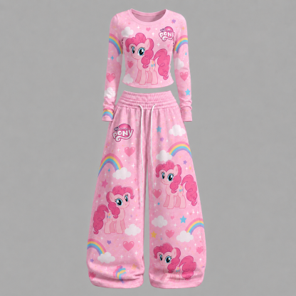 My Little Pony Long-sleeved double-layer stretch pants set
