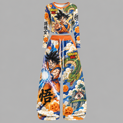 Dragon Ball Z Long-Sleeved Double-Layer Stretch Pants Set