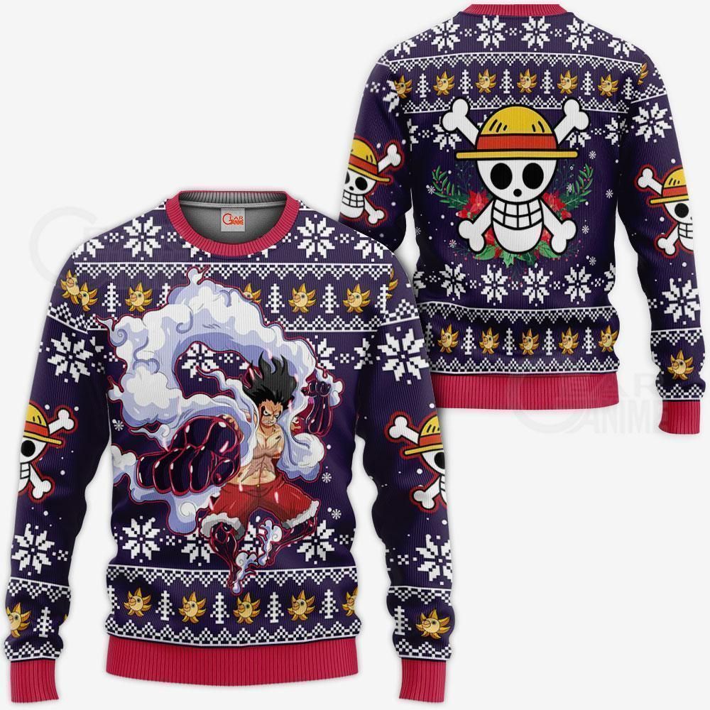Luffy Gear 4 Ugly Christmas Sweater Anime Xmas One Piece GG0711