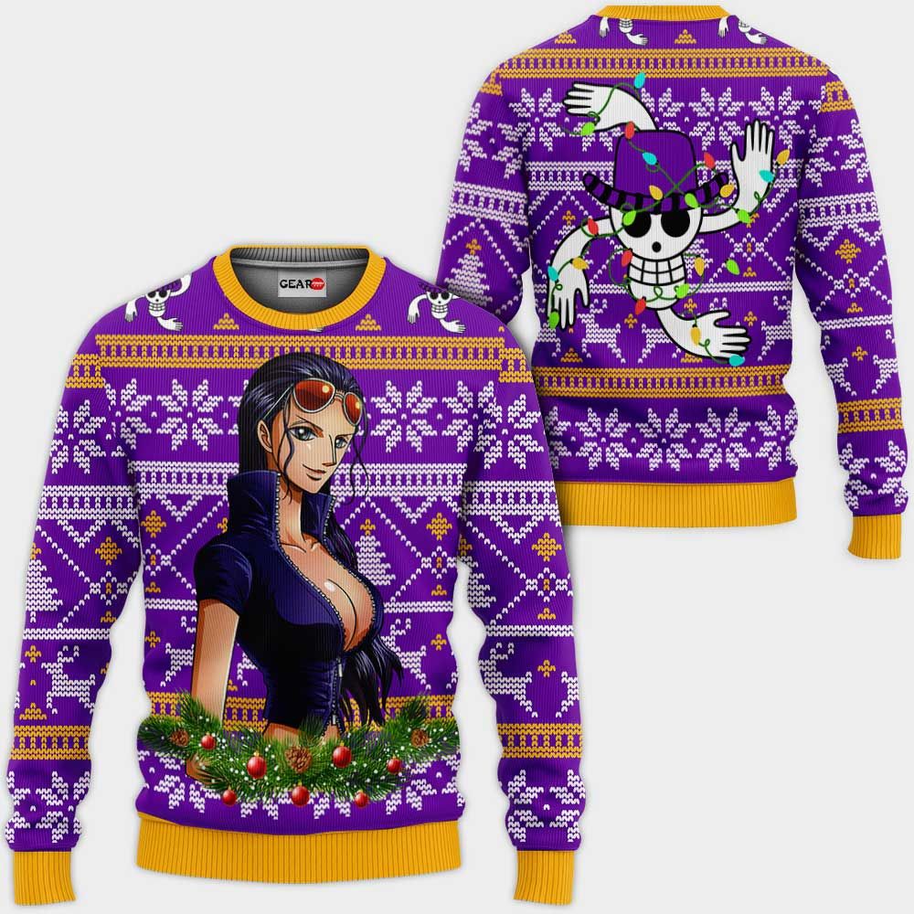Nico Robin Ugly Christmas Sweater Anime Xmas Gifts One Piece