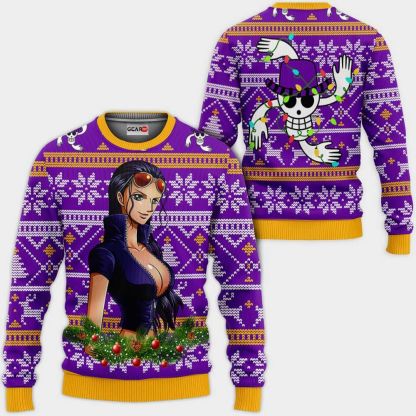 Nico Robin Ugly Christmas Sweater Anime Xmas Gifts One Piece