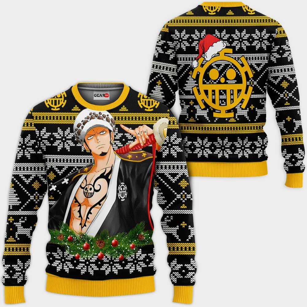 Trafalgar Law Ugly Christmas Sweater Wano Anime Xmas Gifts One Piece