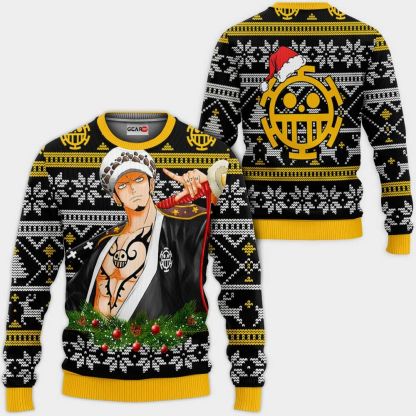 Trafalgar Law Ugly Christmas Sweater Wano Anime Xmas Gifts One Piece
