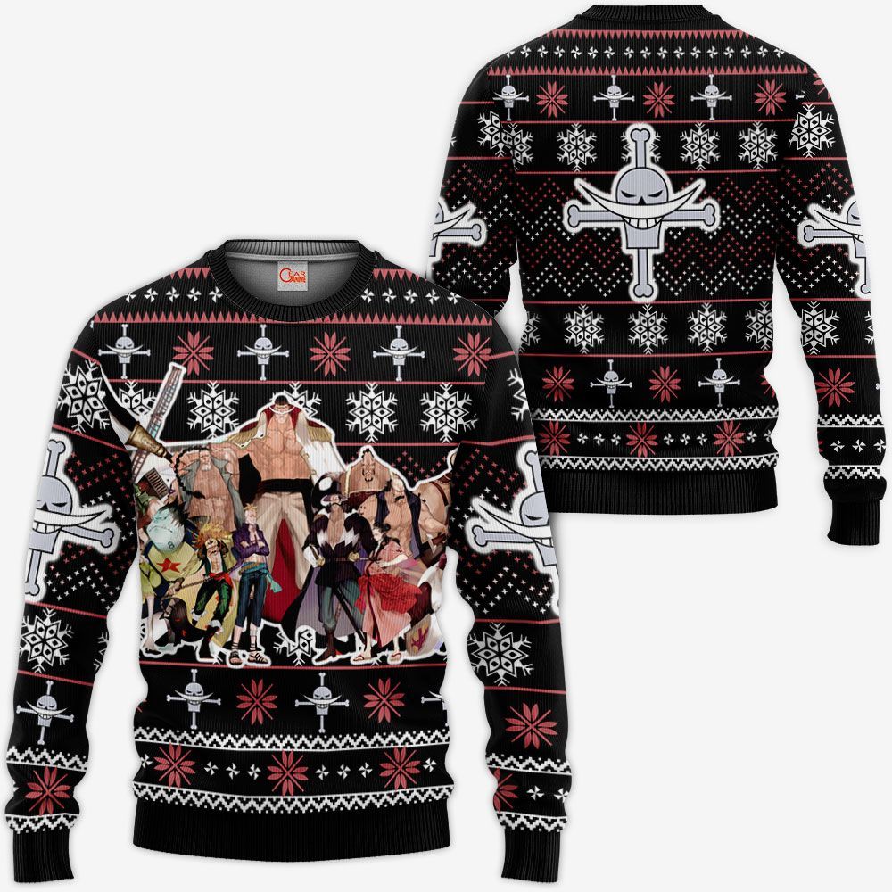 Whitebeard Pirates Ugly Christmas Sweater Anime Xmas Gifts One Piece GG0711