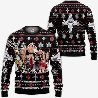 Whitebeard Pirates Ugly Christmas Sweater Anime Xmas Gifts One Piece GG0711