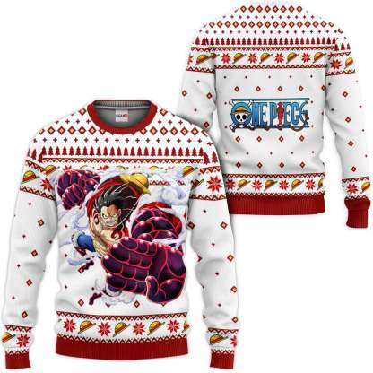 Luffy Gear 4 Anime Ugly Christmas Sweater One Piece