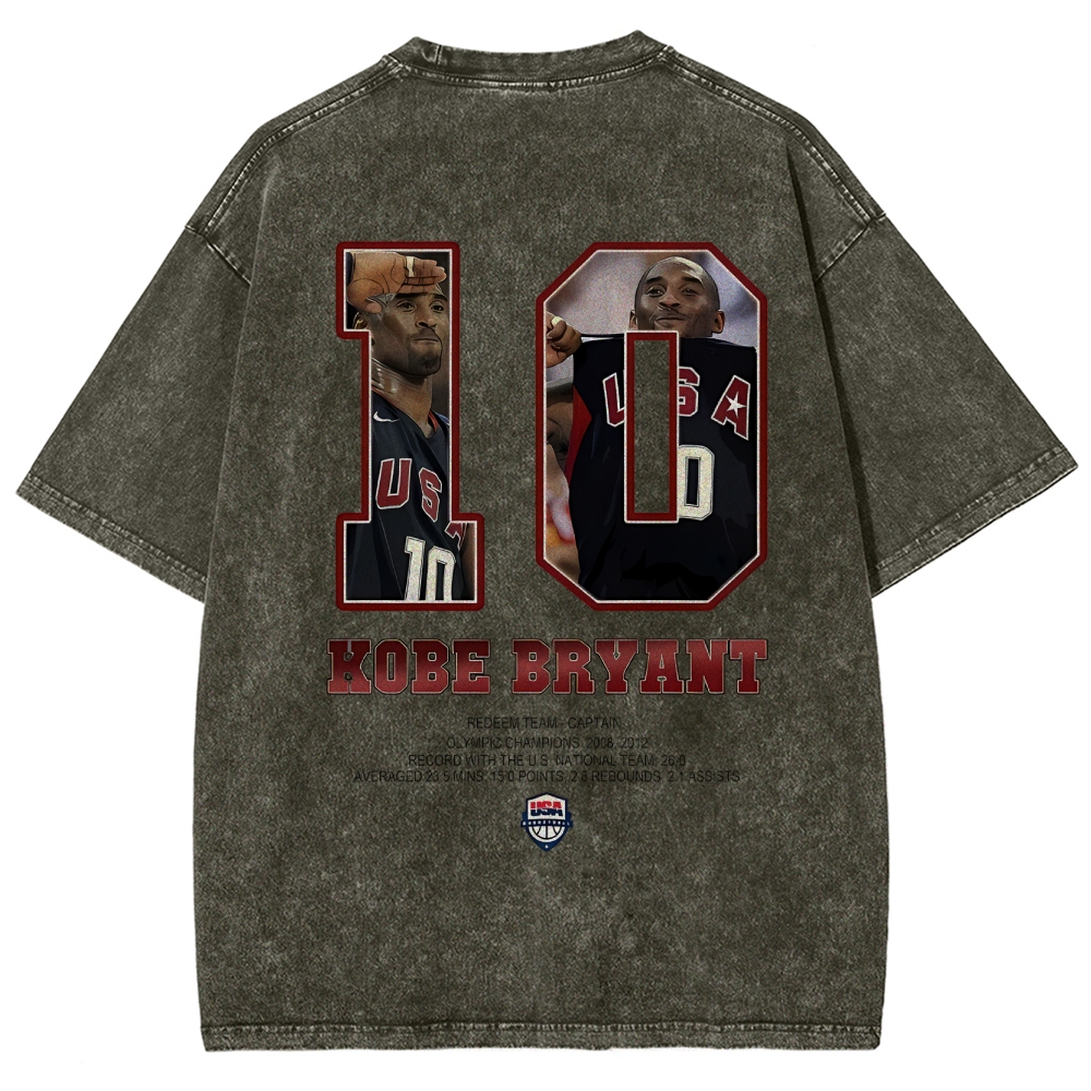 Kobe USA Team Unisex Fit Washed T-Shirt