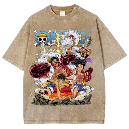 One Piece x Avenger Unisex Fit Washed T-Shirt