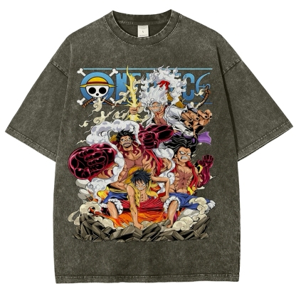 One Piece x Avenger Unisex Fit Washed T-Shirt