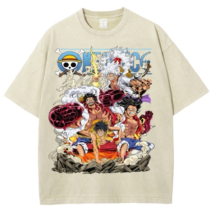 One Piece x Avenger Unisex Fit Washed T-Shirt