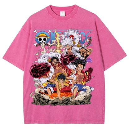 One Piece x Avenger Unisex Fit Washed T-Shirt
