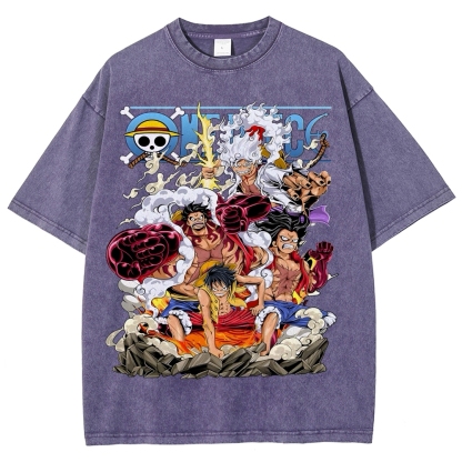 One Piece x Avenger Unisex Fit Washed T-Shirt