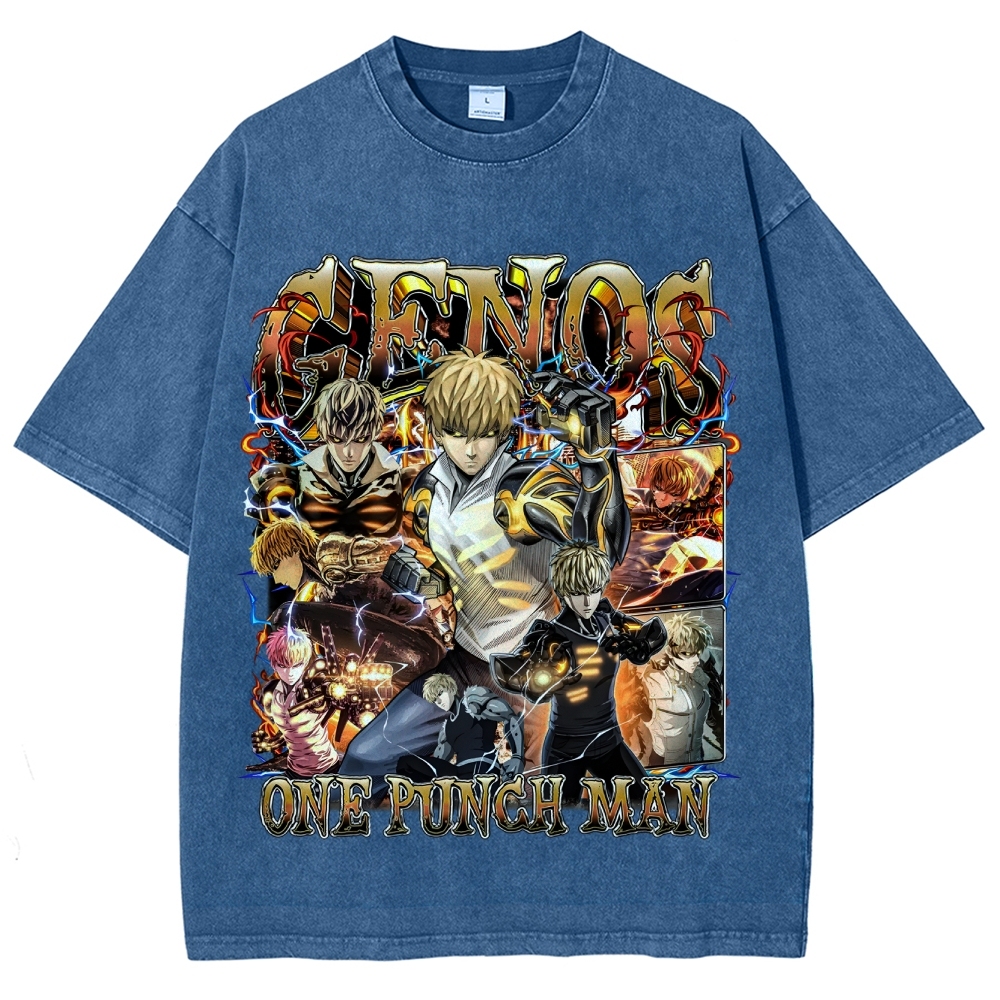One Punch Man Unisex Fit Washed T-Shirt