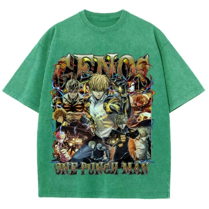 One Punch Man Unisex Fit Washed T-Shirt