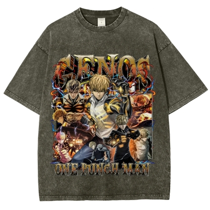 One Punch Man Unisex Fit Washed T-Shirt