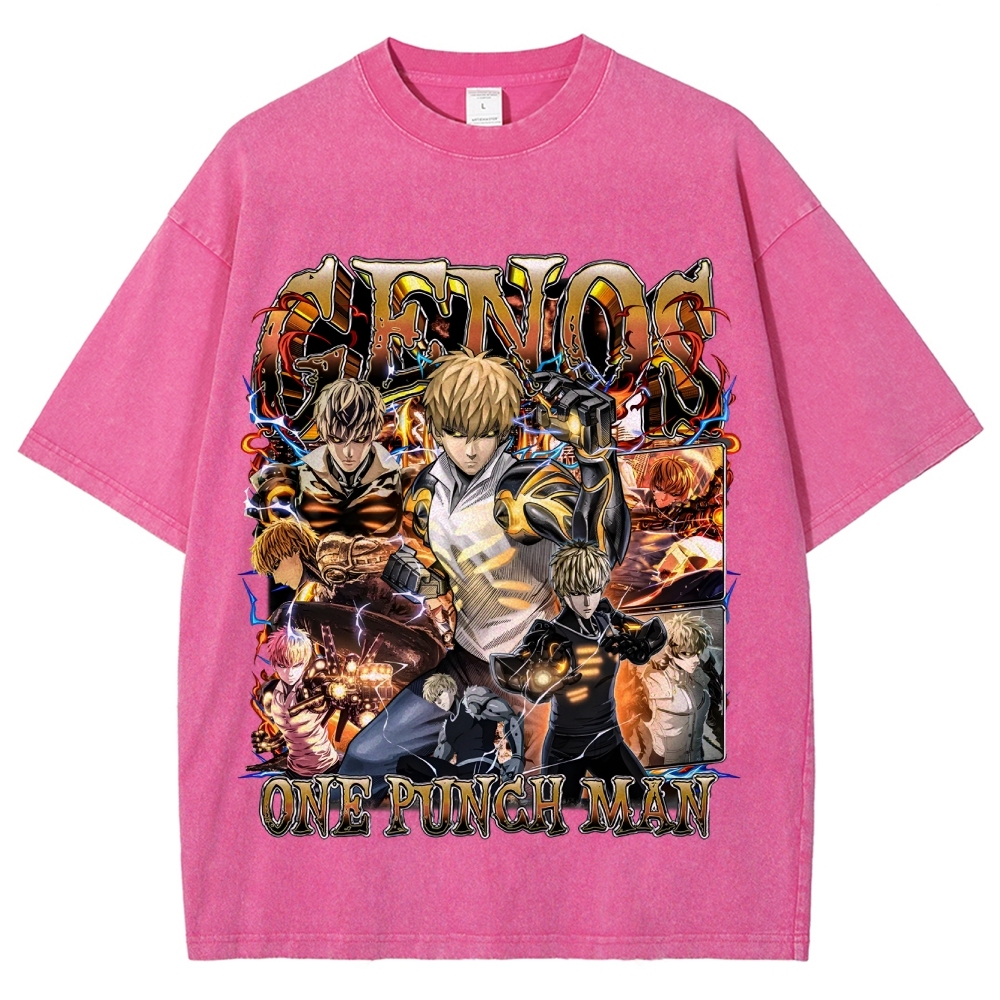 One Punch Man Unisex Fit Washed T-Shirt