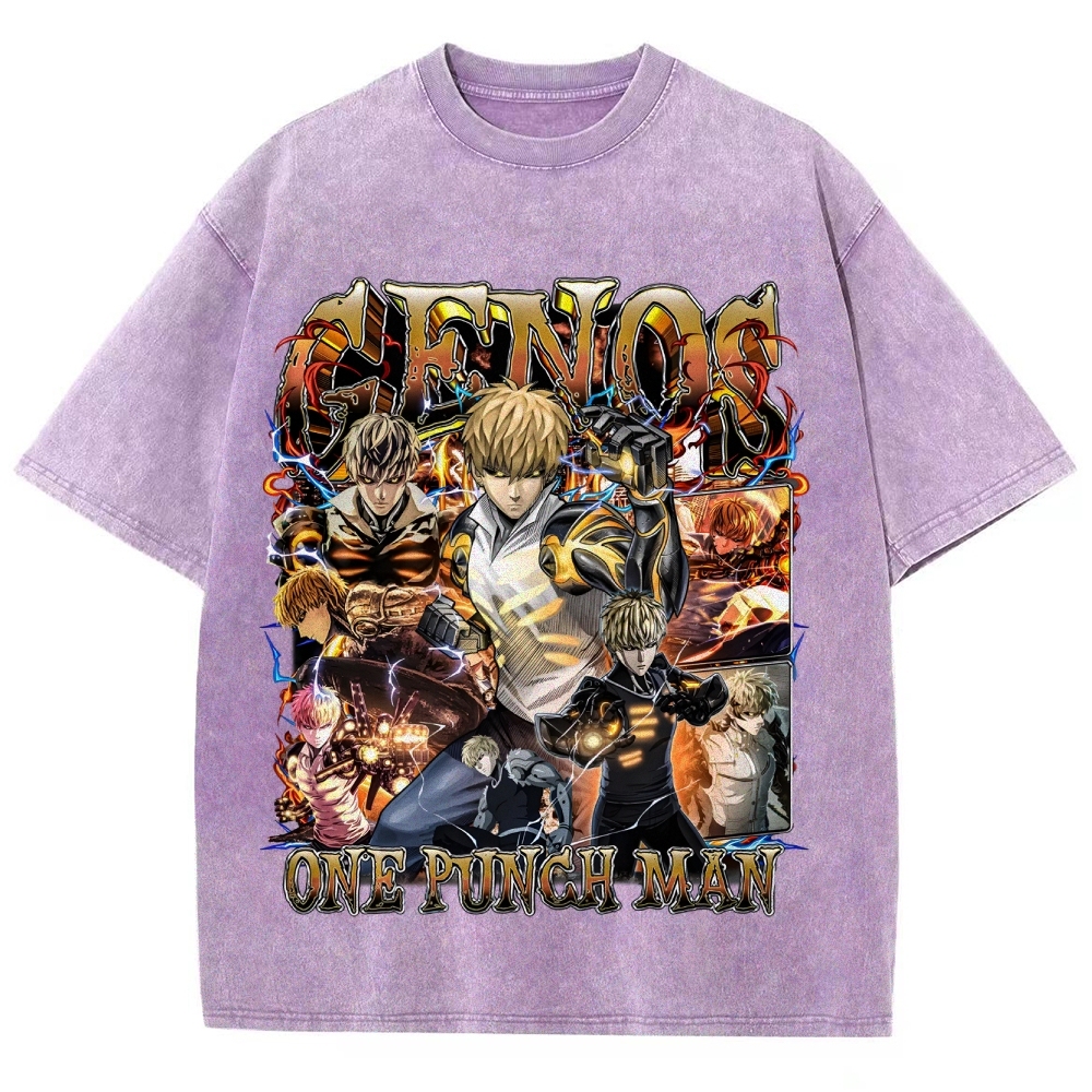 One Punch Man Unisex Fit Washed T-Shirt