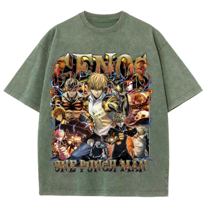One Punch Man Unisex Fit Washed T-Shirt