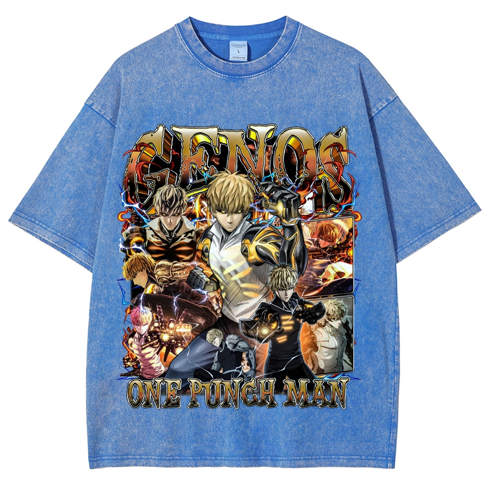 One Punch Man Unisex Fit Washed T-Shirt