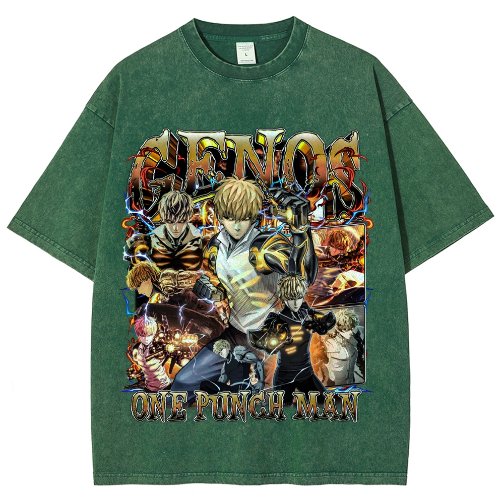 One Punch Man Unisex Fit Washed T-Shirt