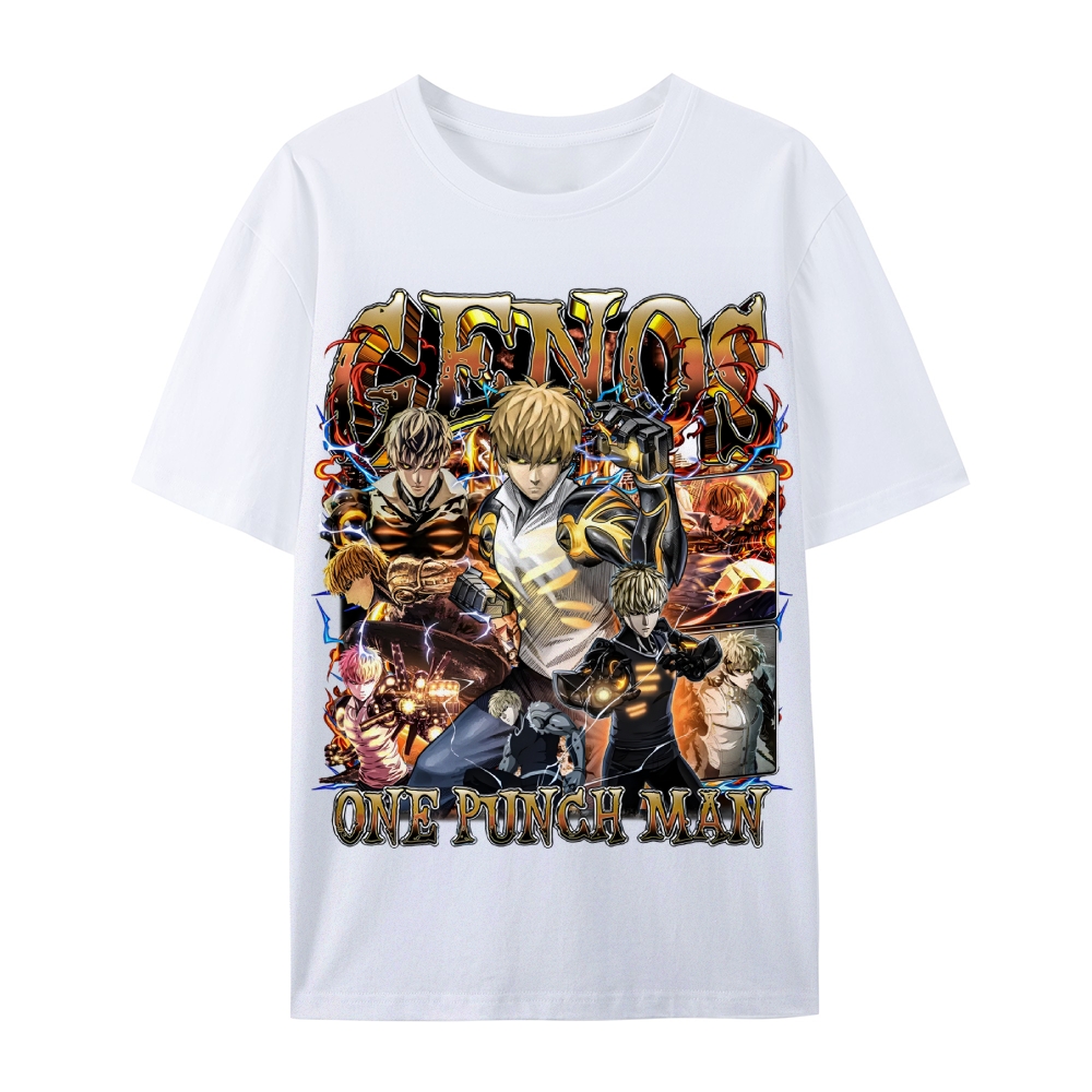 One Punch Man Unisex-Adult Cotton Casual Short Sleeve T-Shirt 