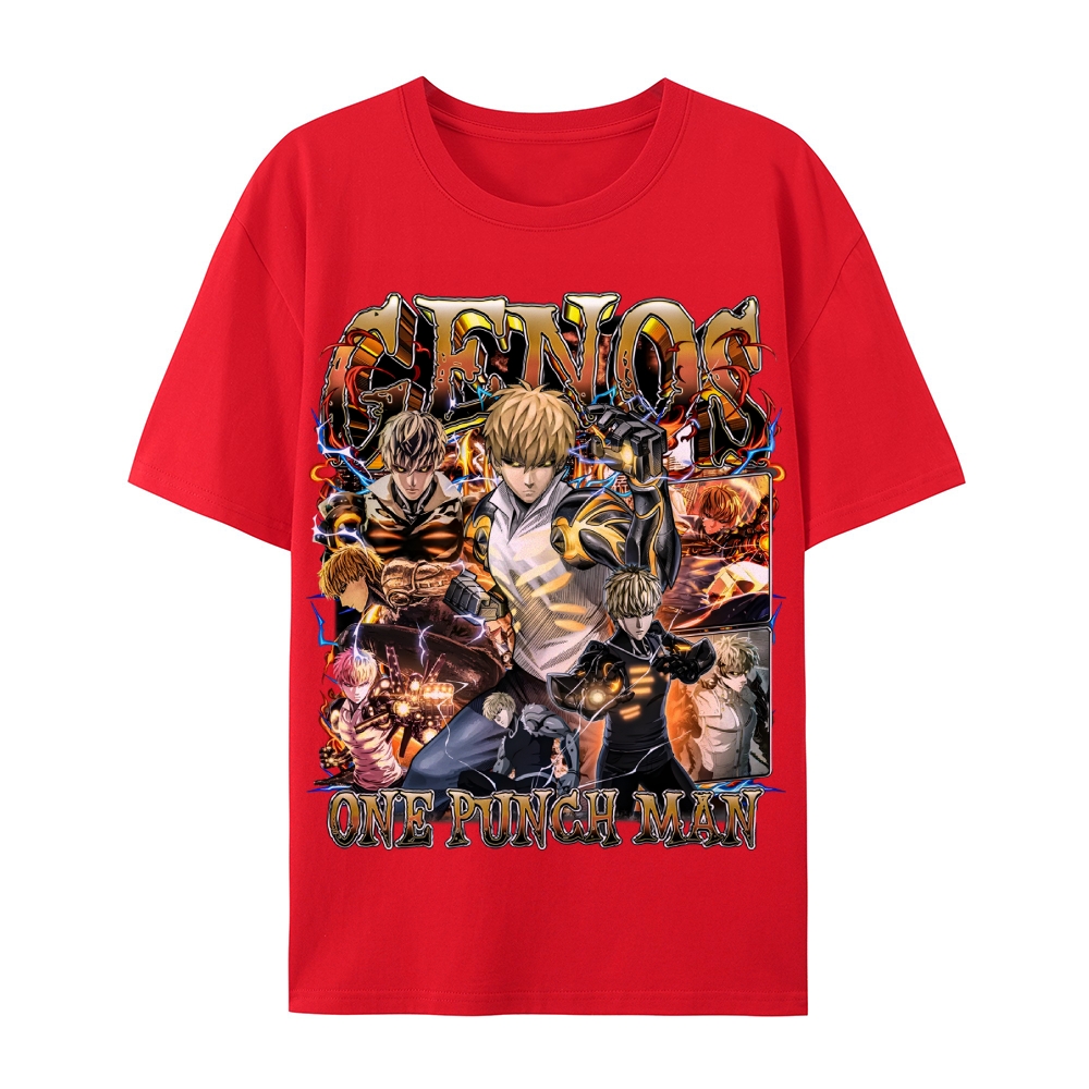 One Punch Man Unisex-Adult Cotton Casual Short Sleeve T-Shirt 