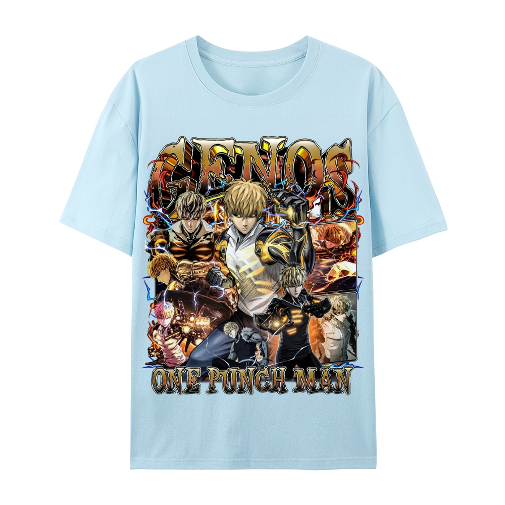 One Punch Man Unisex-Adult Cotton Casual Short Sleeve T-Shirt 