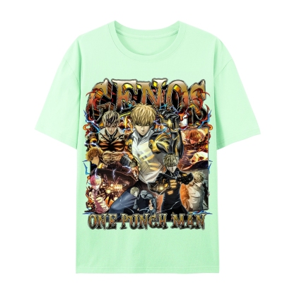 One Punch Man Unisex-Adult Cotton Casual Short Sleeve T-Shirt 