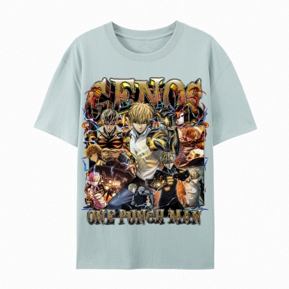 One Punch Man Unisex-Adult Cotton Casual Short Sleeve T-Shirt 