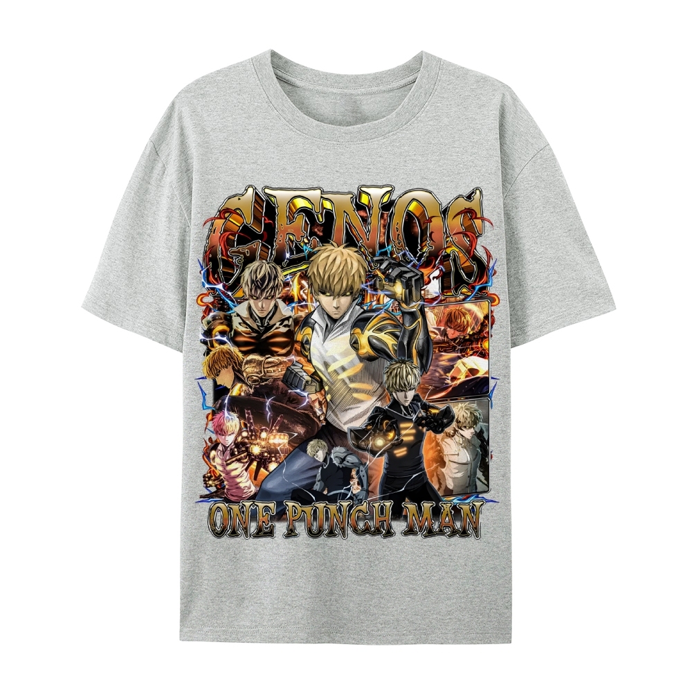 One Punch Man Unisex-Adult Cotton Casual Short Sleeve T-Shirt 