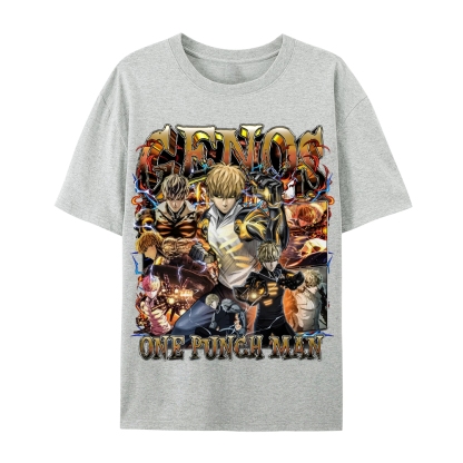 One Punch Man Unisex-Adult Cotton Casual Short Sleeve T-Shirt 