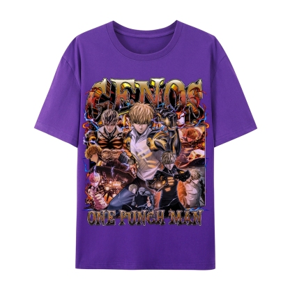 One Punch Man Unisex-Adult Cotton Casual Short Sleeve T-Shirt 