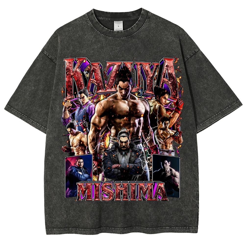 Tekken 7 Kazuya Mishima Champion Unisex Fit Washed T-Shirt